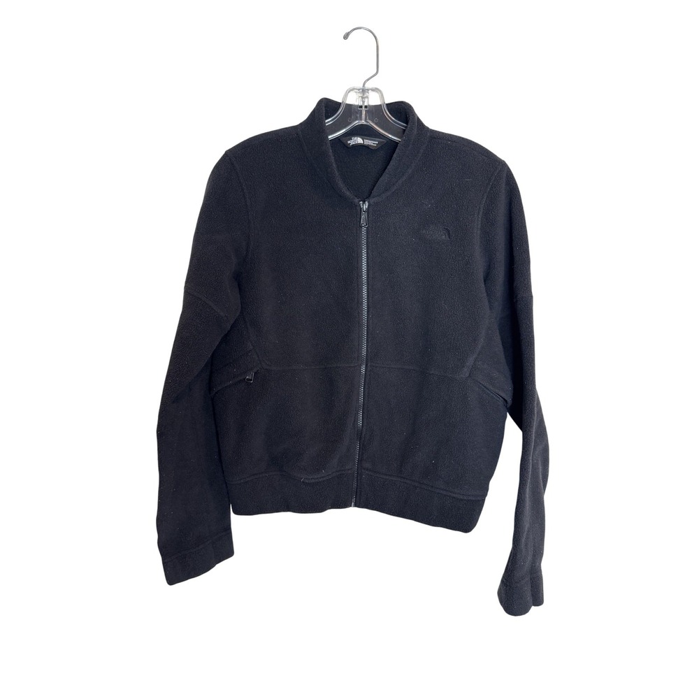 North Face Jacket Womens Small Black‎ Full Zip Fleece Outdoors FA18 NF0A3JQ5